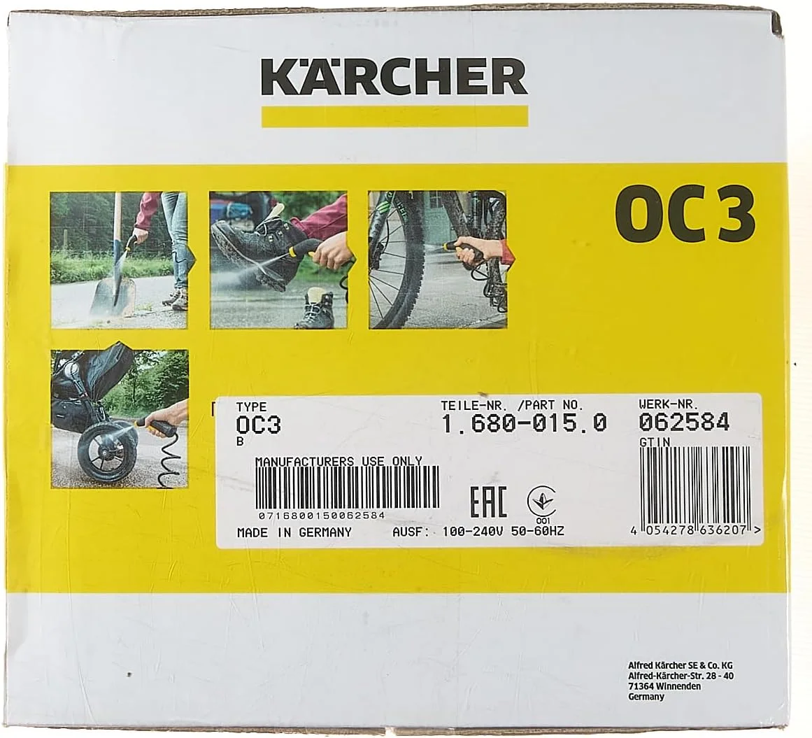 کارواش سیار کارچر مدل OC 3، شوینده قابل حمل برای مصارف سیار، مخزن آب جداشدنی 4 لیتری، باتری لیتیوم-یونی، عمر باتری 15 دقیقه، شلنگ فنری 2.8 متری کارواش سیار کارچر مدل OC 3، شوینده قابل حمل برای مصارف سیار، مخزن آب جداشدنی 4 لیتری، باتری لیتیوم-یونی، عمر باتری 15 دقیقه، شلنگ فنری 2.8 متری