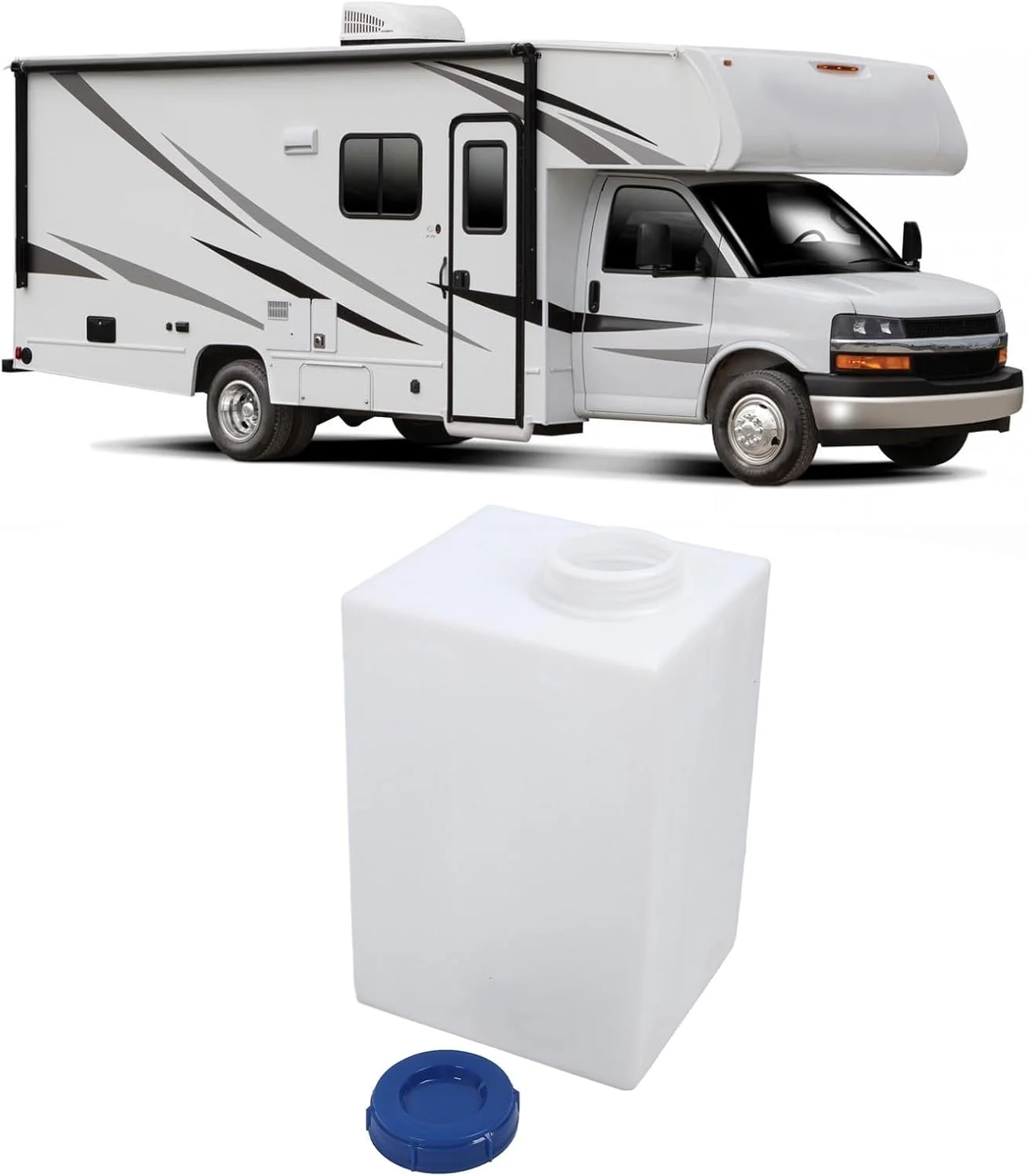 مخزن آب شیرین RV Oreilet، پلاستیک درجه مواد غذایی 16 گالن، ورودی 130 میلیمتری، مخزن ذخیره آب آشامیدنی ضخیم شده برای RV تریلر قایق تفریحی موتورخانه مخزن آب شیرین RV Oreilet، پلاستیک درجه مواد غذایی 16 گالن، ورودی 130 میلیمتری، مخزن ذخیره آب آشامیدنی ضخیم شده برای RV تریلر قایق تفریحی موتورخانه