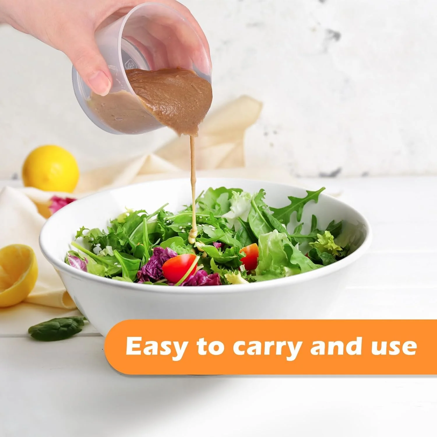 ظروف غذای کوچک آزونی با درب، 6 عددی، ظروف پلاستیکی 160 میلی لیتری، ظروف غذای آشپزخانه درب دار قابل استفاده مجدد و قابل چیدن برای ناهار، قابل استفاده در مایکروویو، فریزر و ماشین ظرفشویی (زرد، آبی، صورتی)