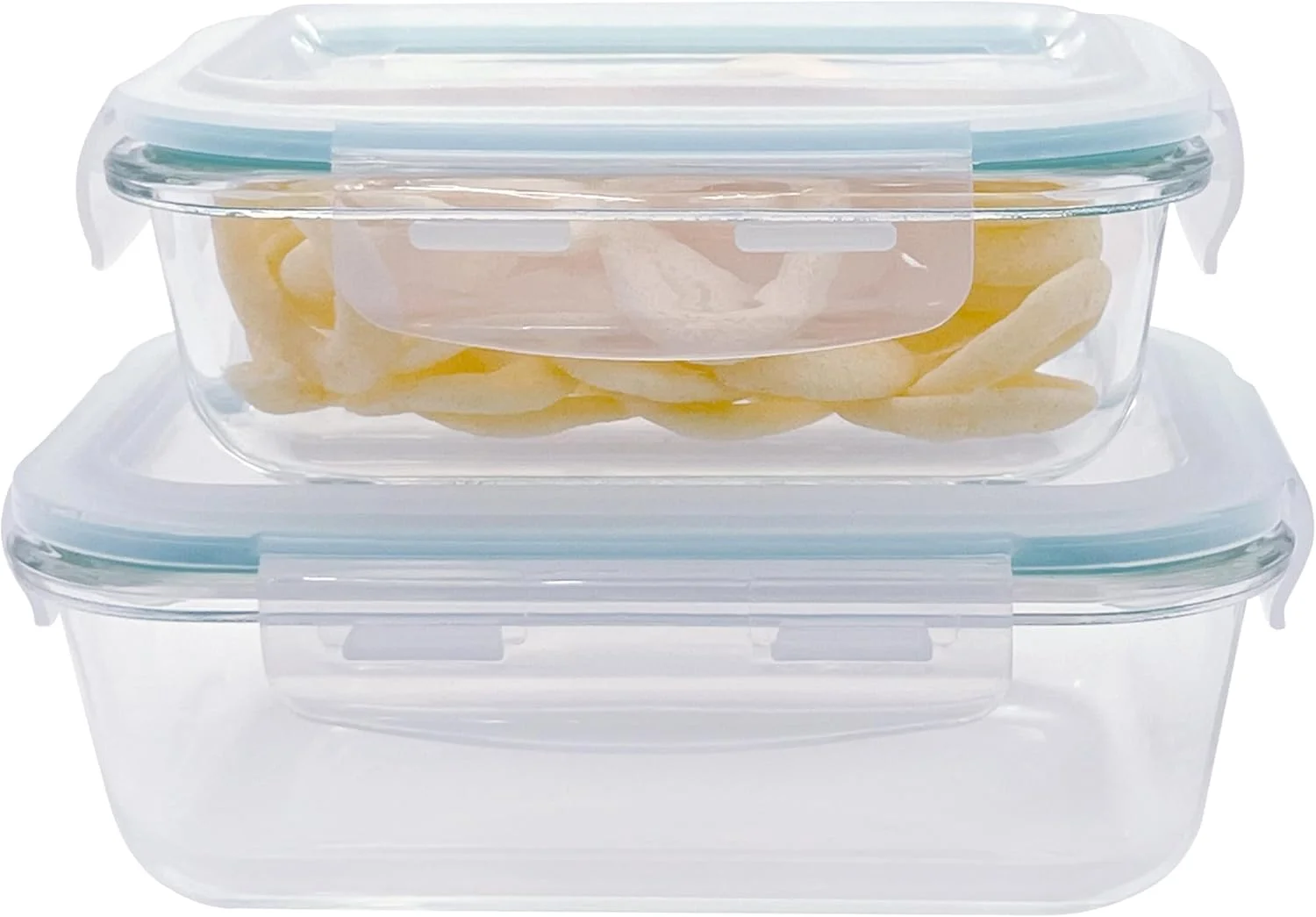 2-Piece Borosilicate Glass Food Storage Containers with Lids - Airtight, Leakproof, Stackable - Ideal for Food Prep, Meal Planning, Leftovers, Kitchen Organization – and lunch box 400ml & 650ml