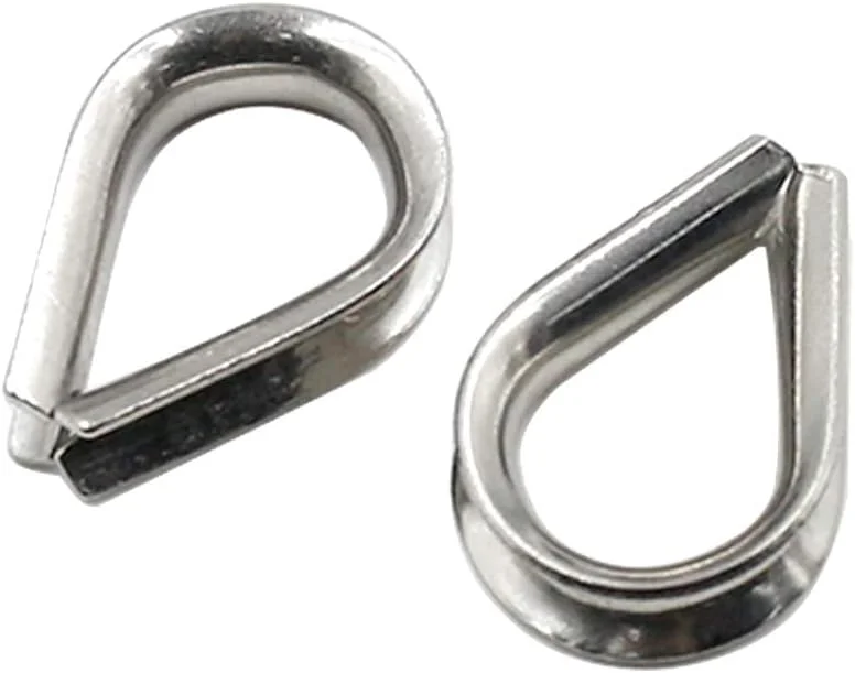 انگشتانه استیل ضد زنگ Hxchen 20 عددی M5 316 برای سیم بکسل با قطر 3/16 اینچ