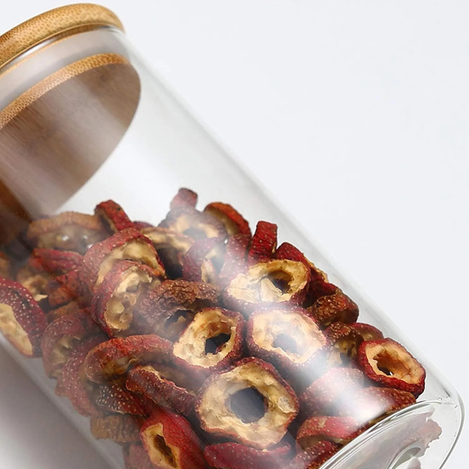 AKDC Glass Food Storage Containers Set, 1000ml, Airtight, with Wooden Lids, Set of 6