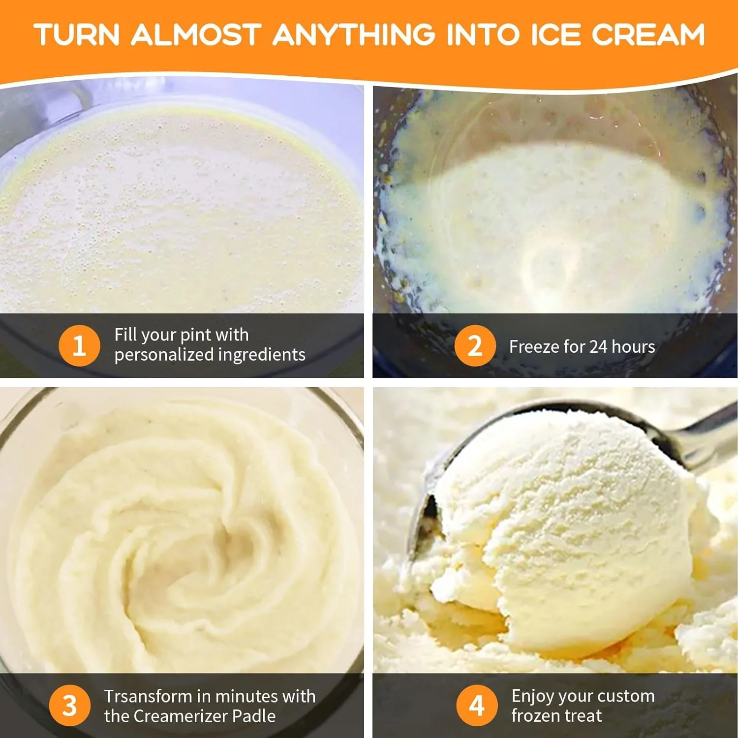 مجموعه 4 عددی ظروف جایگزین 473 میلی لیتری و درب برای نینجا کریمی سری NC301 NC300 NC299AMZ - آبی، صورتی، سبز، زرد