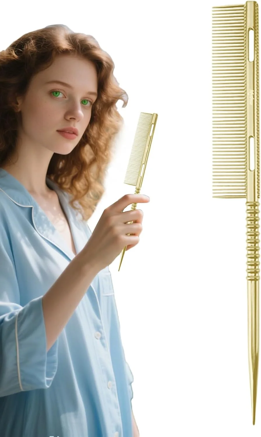 شانه دم موشی برای زنان، برس مو با نوک جداکننده دندانه ریز | شانه پوش دهی ریشه سبک و ارگونومیک، ابزار حالت دهی دقیق برای همسر، دختر، مادر