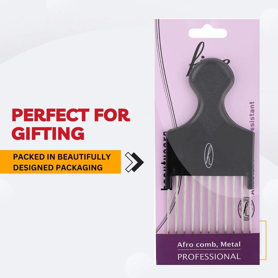 شانه دم موشی (شانه فلزی آفرو) مشکی