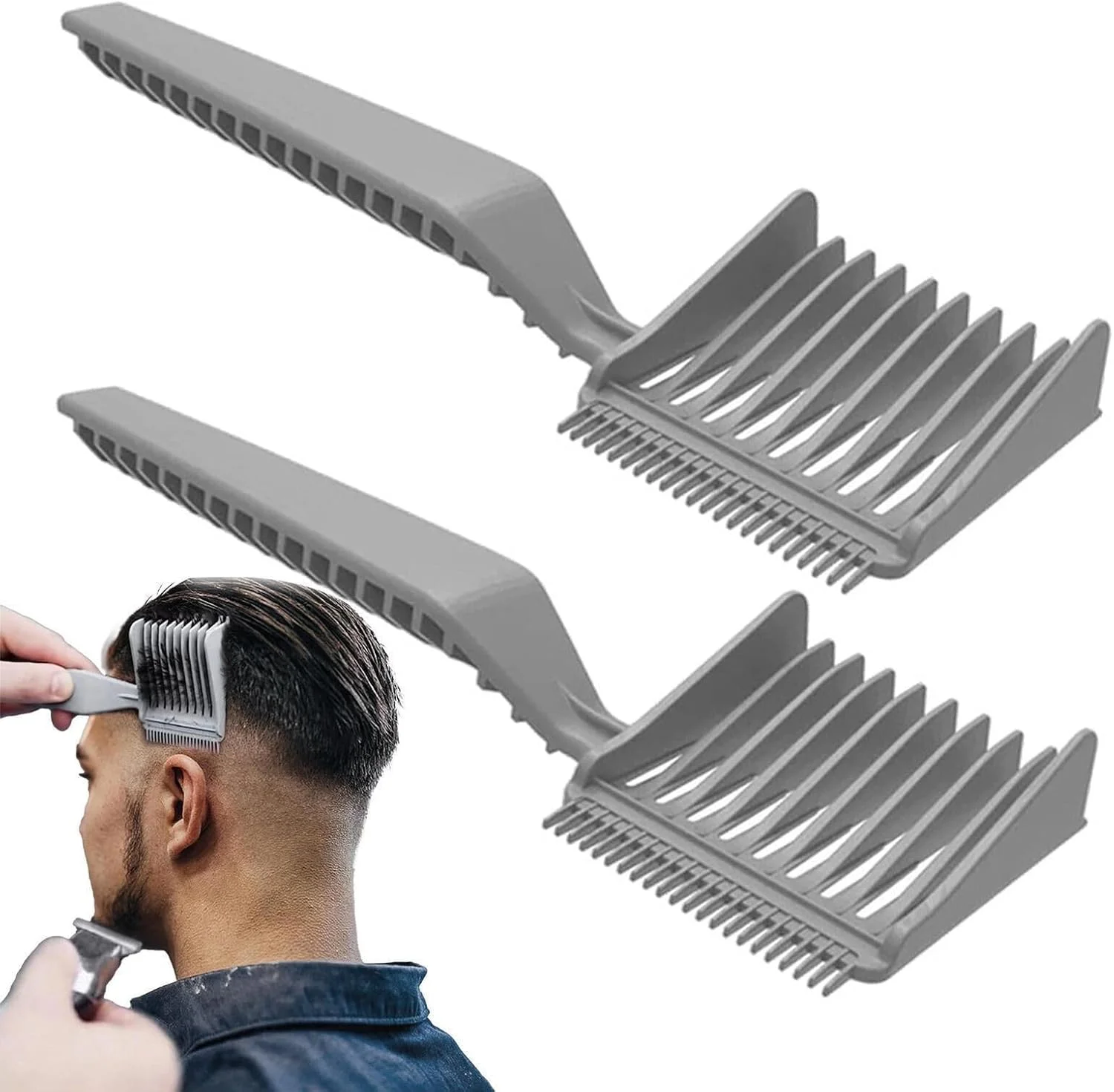 sddjqy شانه های محو کننده آرایشگری 2 عددی، ابزار آرایشگری شانه موقعیت یابی منحنی حرفه ای، لوازم آرایشگری شانه موقعیت یابی منحنی