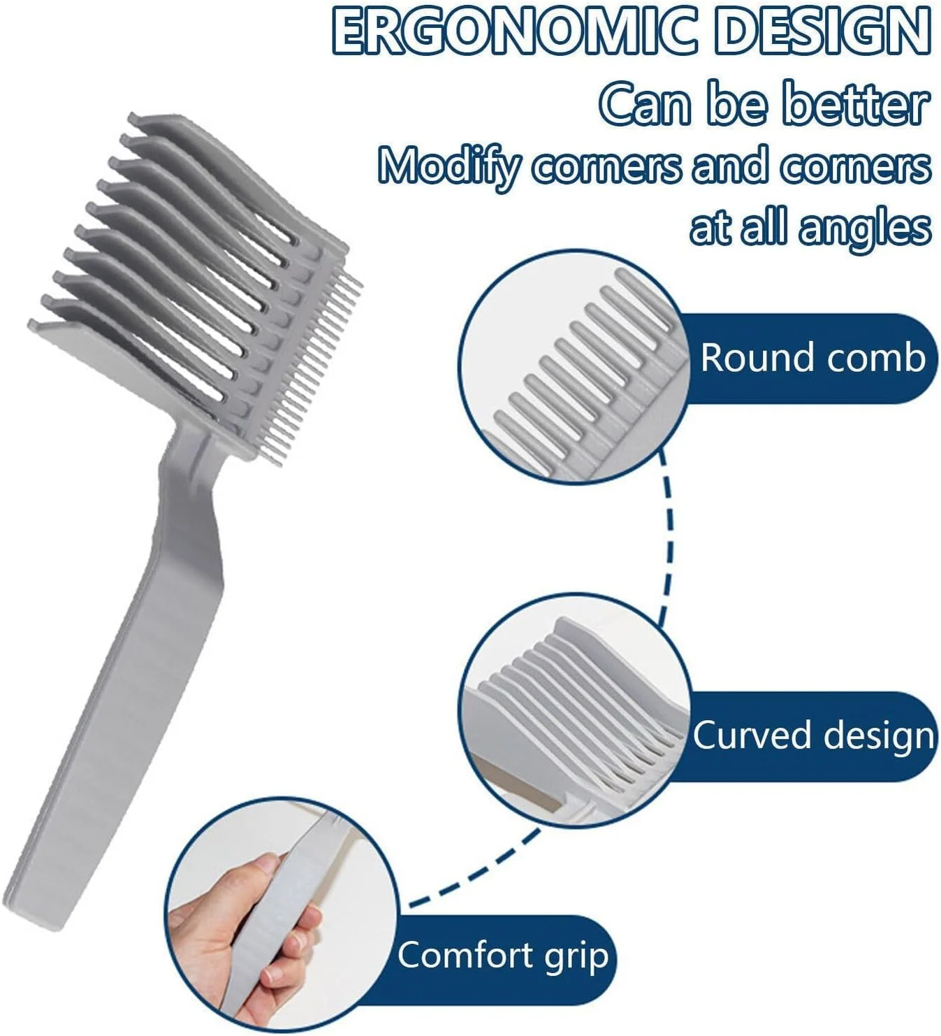 sddjqy شانه های محو کننده آرایشگری 2 عددی، ابزار آرایشگری شانه موقعیت یابی منحنی حرفه ای، لوازم آرایشگری شانه موقعیت یابی منحنی