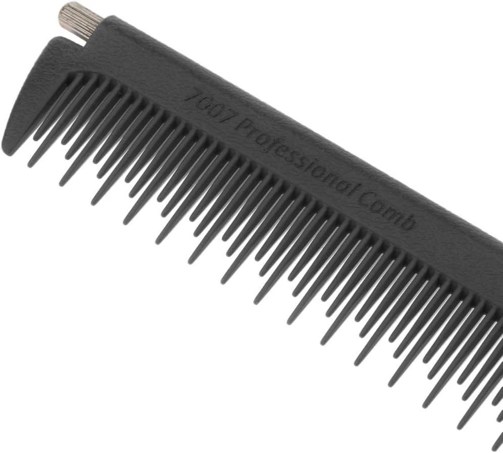 شانه دم موشی فلزی جمع شونده، شانه جیبی مو با دندانه های استیل ضد زنگ ظریف، طول قابل تنظیم و قابل حمل - Blackcoding/734