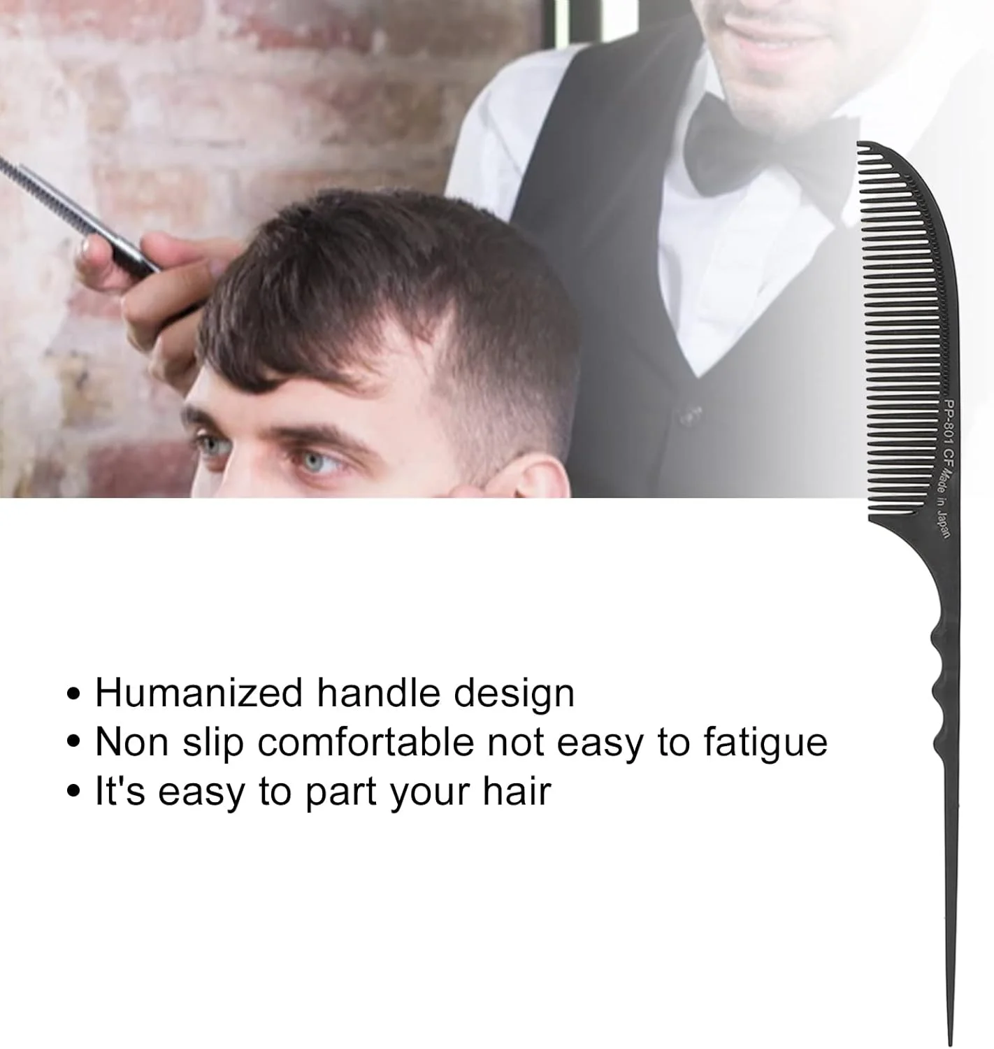 شانه دم موشی، شانه‌های پوش دهنده مقاوم در برابر حرارت با کیفیت حرفه ای، شانه دم باریک آرایشگاهی برای انواع مو