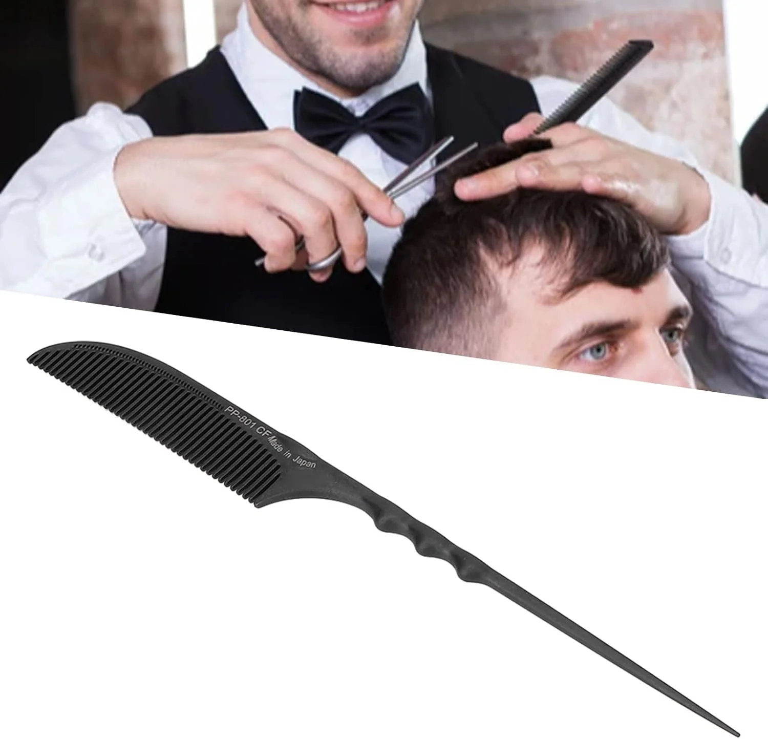 شانه دم موشی، شانه‌های پوش دهنده مقاوم در برابر حرارت با کیفیت حرفه ای، شانه دم باریک آرایشگاهی برای انواع مو