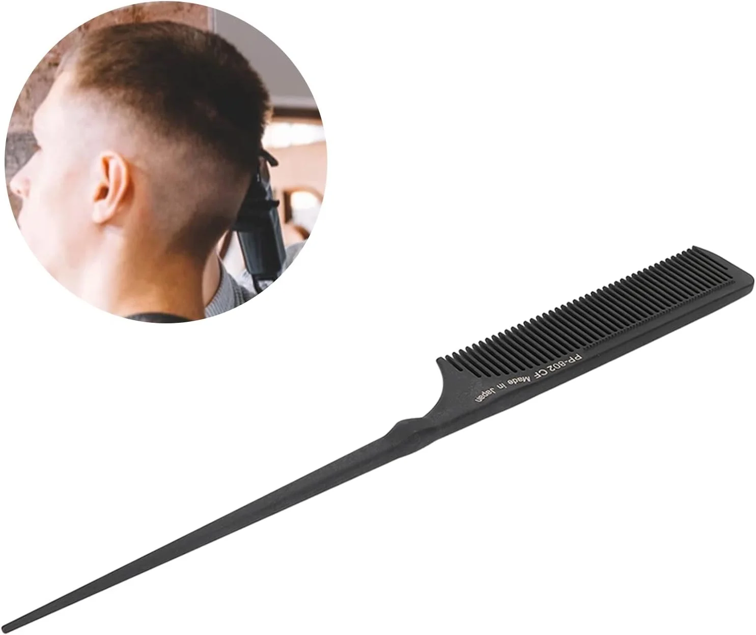 شانه دم موشی، شانه دم باریک، شانه دم باریک حرفه ای مقاوم در برابر حرارت مناسب برای حالت دادن به مو در آرایشگاه، مناسب برای انواع مو مشکی (PP-802)