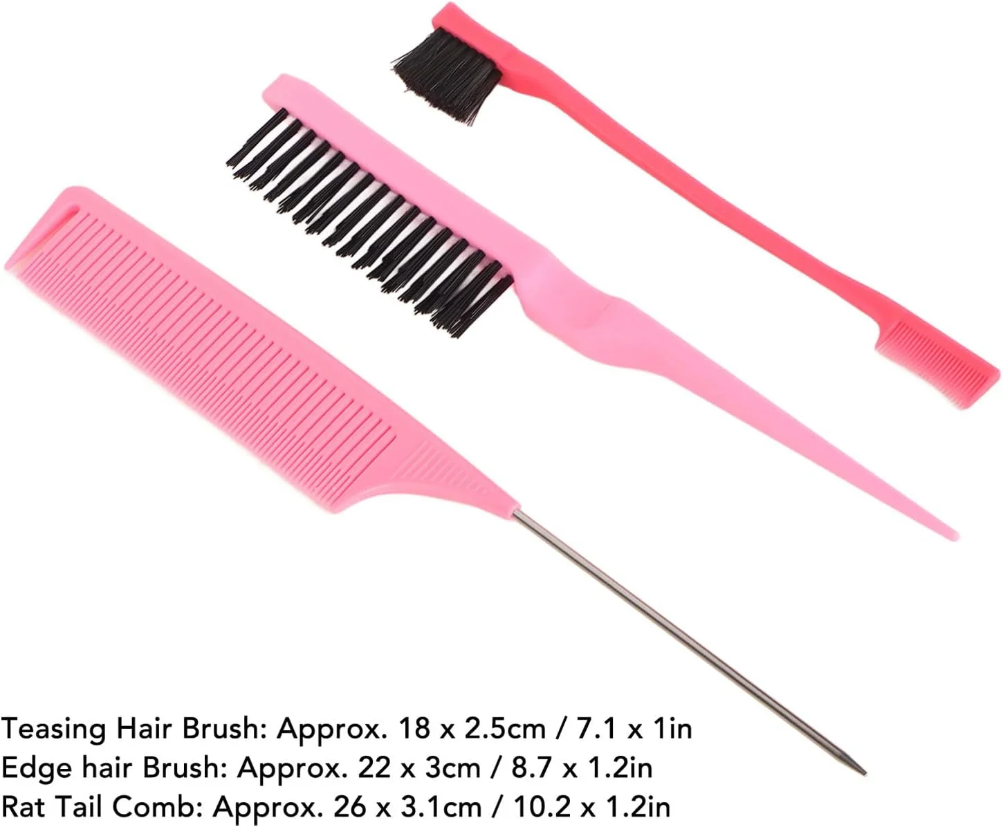 ست شانه دم موشی، شانه‌های جداکننده مو، شانه دندانه ریز برای زنان و دختران