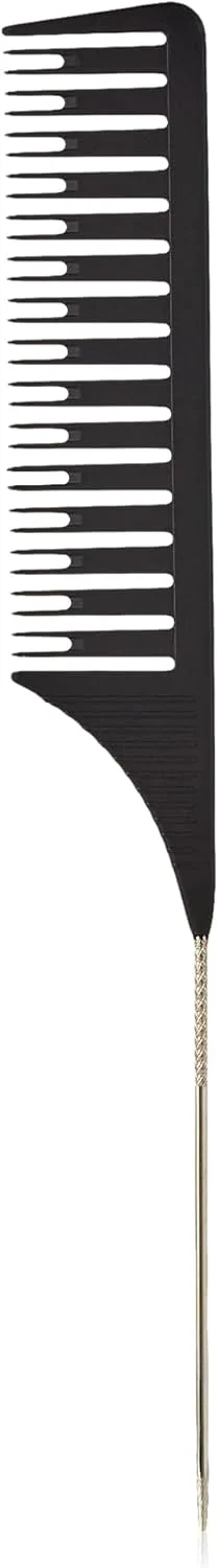 شانه حرفه ای هایلایت مو Pritty | فیبر کربن ضد لغزش و دم موشی استیل ضد زنگ | شانه پوش دهنده ضد الکتریسیته ساکن برای تقسیم، حالت دادن و رنگ کردن مو | ابزار مناسب سالن شانه حرفه ای هایلایت مو Pritty | فیبر کربن ضد لغزش و دم موشی استیل ضد زنگ | شانه پوش دهنده ضد الکتریسیته ساکن برای تقسیم، حالت دادن و رنگ کردن مو | ابزار مناسب سالن