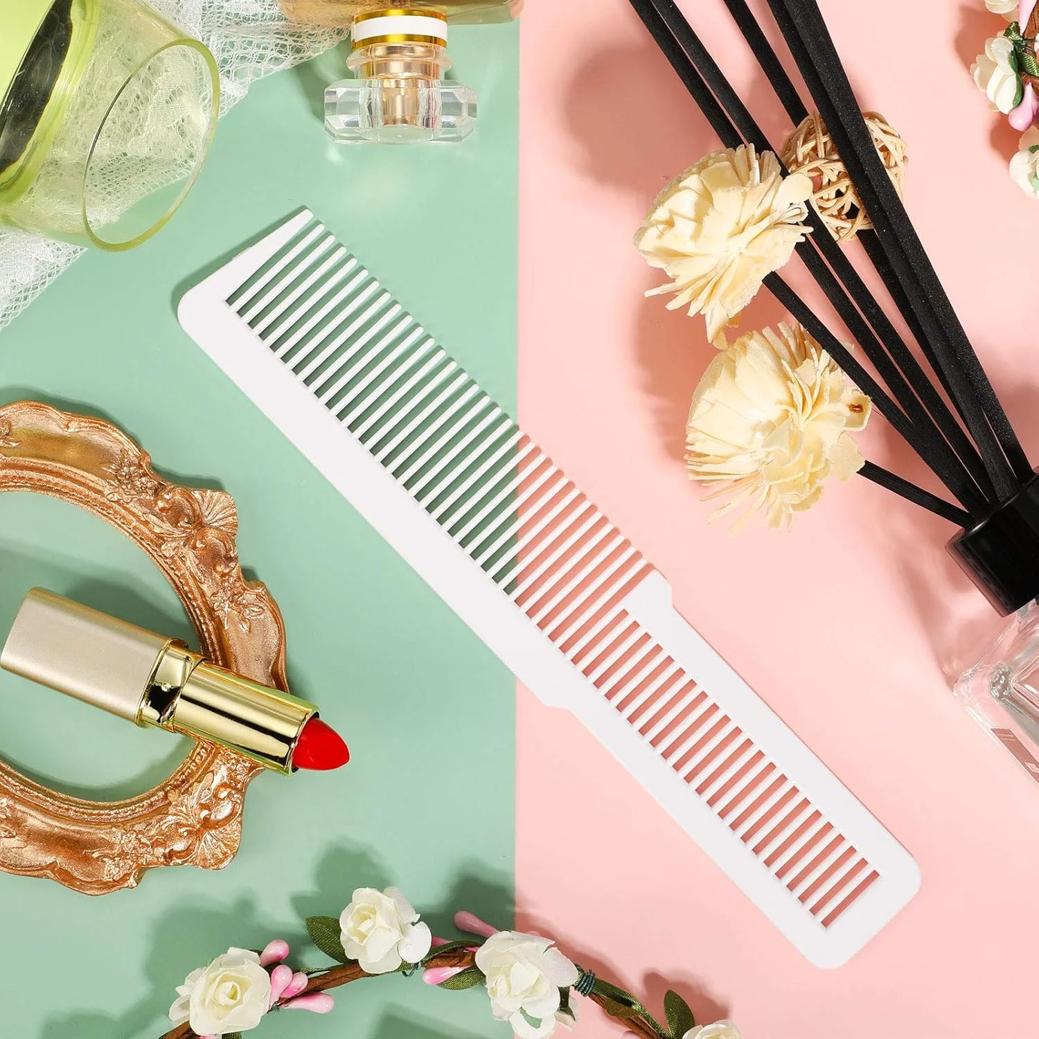 ست شانه مو پاتچن 3 عددی، شانه آرایشگری حرفه ای، مقاوم در برابر حرارت، مناسب برای آرایشگاه ها، منازل، سالن های خانگی، مردان و زنان (سفید)