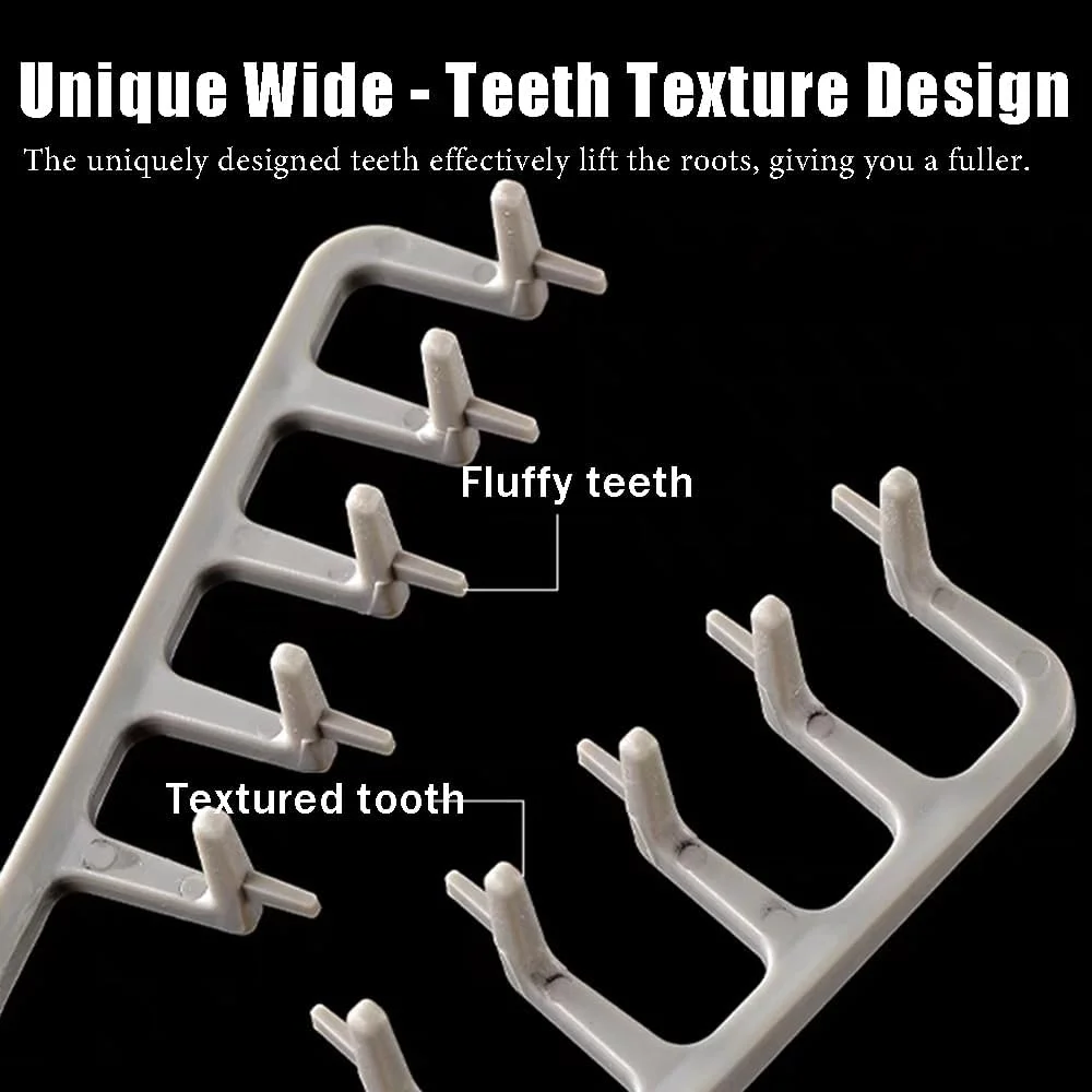 شانه حالت دهنده موی مردانه Ouliget، شانه با دندانه های پهن حرفه ای برای مدل موی صاف به عقب، برس مو برای آرایشگری، شانه مو، خاکستری