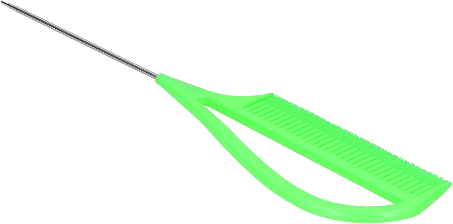 شانه دم باریک Nunafey، شانه های حالت دهنده آرایشگری با دندانه های گرد و ظریف برای استفاده خانگی، سالن های آرایشی و بانوان (سبز)