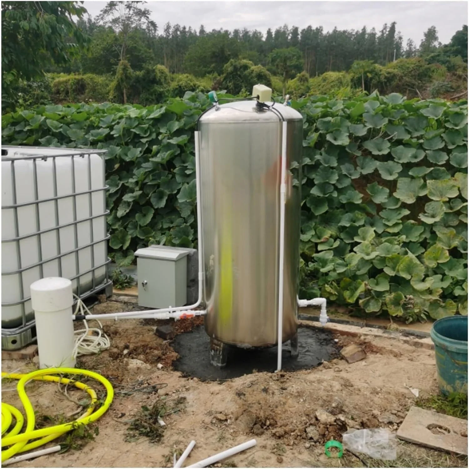 مخازن تحت فشار استیل ضد زنگ، مخازن بزرگ عمودی آب تحت فشار، سیستم های تحت فشار، سطل های تحت فشار، کیسه های ذخیره سازی، مخازن تحت فشار برای تامین آب خانگی ((95x50cm)160L/42.2Gal)