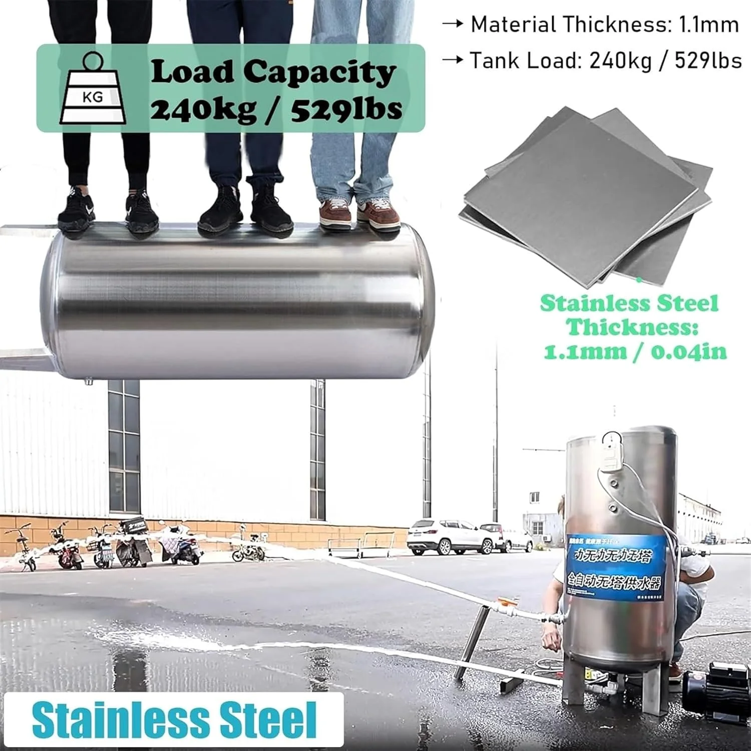 مخزن تحت فشار آب، مخازن تحت فشار آب استیل ضد زنگ 15 25 40 50 گالن برای پمپ چاه/سازماندهی آب، مخازن مثانه دستگاه آب تحت فشار عمودی (160 لیتر/42 گالن - 50x95 سانتی متر/20x37 اینچ) مخزن تحت فشار آب، مخازن تحت فشار آب استیل ضد زنگ 15 25 40 50 گالن برای پمپ چاه/سازماندهی آب، مخازن مثانه دستگاه آب تحت فشار عمودی (160 لیتر/42 گالن - 50x95 سانتی متر/20x37 اینچ)