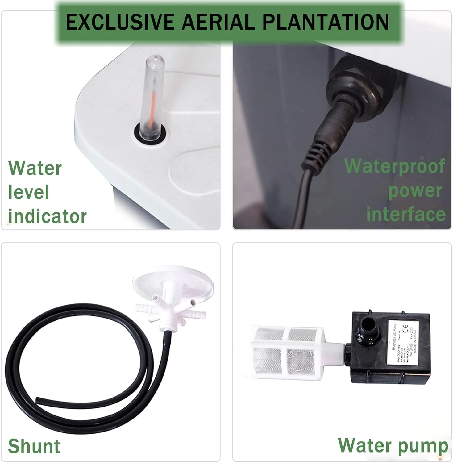 سیستم هیدروپونیک برج JPWDDWYT، سیستم کشت داخلی، گلدان باغ عمودی، کیت باغ هوشمند داخلی با پمپ و مخزن آب متحرک، هدیه گیاه سبزیجات برای دوستداران باغبانی (30 گیاه)