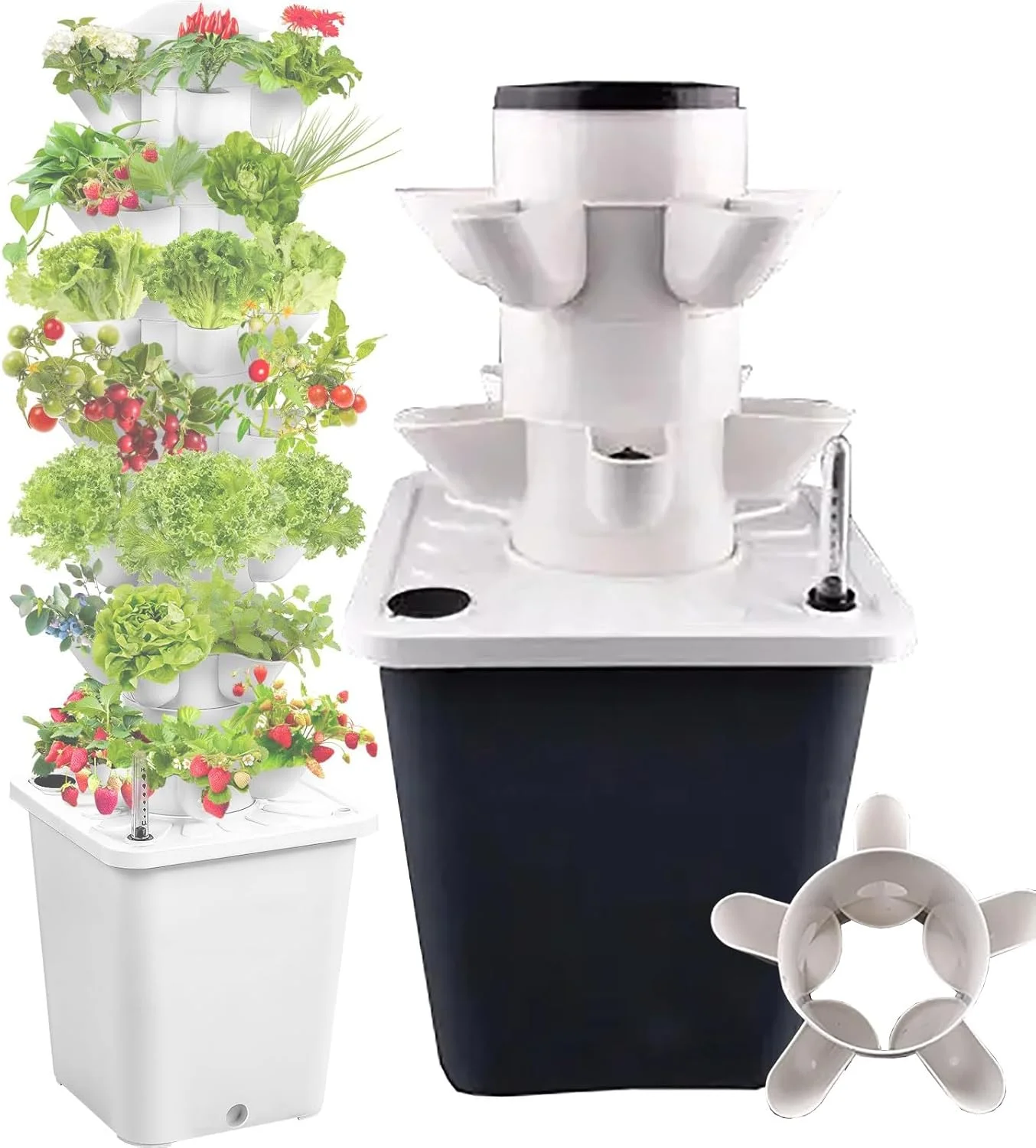 سیستم هیدروپونیک برجی 10 15 20 25 30، سیستم رشد هیدروپونیک باغ عمودی، مخزن آب با ظرفیت بزرگ 10 لیتری، برای گیاهان دارویی، میوه ها، سبزیجات، گل ها، با پمپ آب، 10 سوراخ سیستم هیدروپونیک برجی 10 15 20 25 30، سیستم رشد هیدروپونیک باغ عمودی، مخزن آب با ظرفیت بزرگ 10 لیتری، برای گیاهان دارویی، میوه ها، سبزیجات، گل ها، با پمپ آب، 10 سوراخ