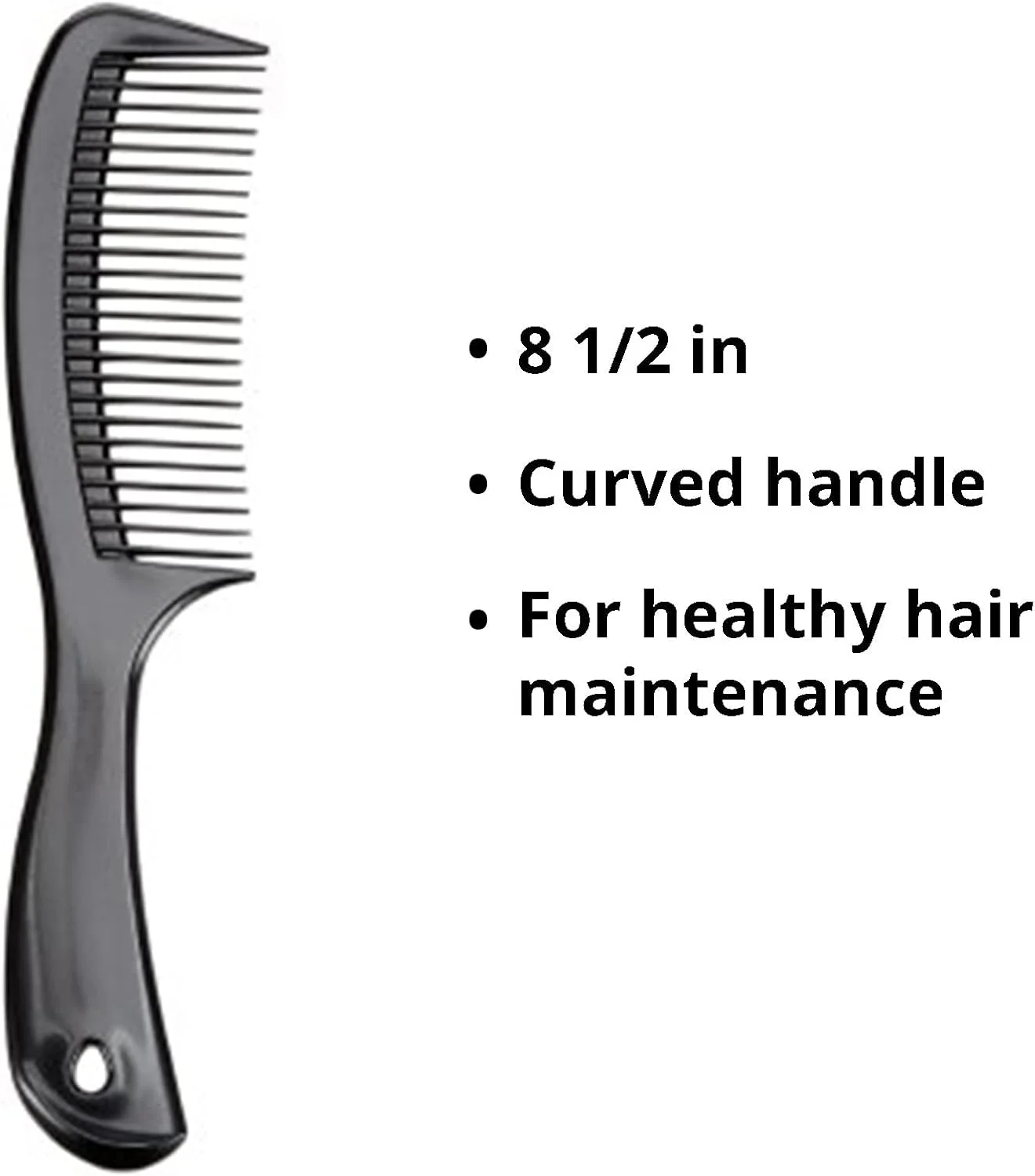 شانه دسته دار McKesson، گرد، استفاده برای یک بیمار، مشکی، 8 1/2 اینچ، 144 عدد