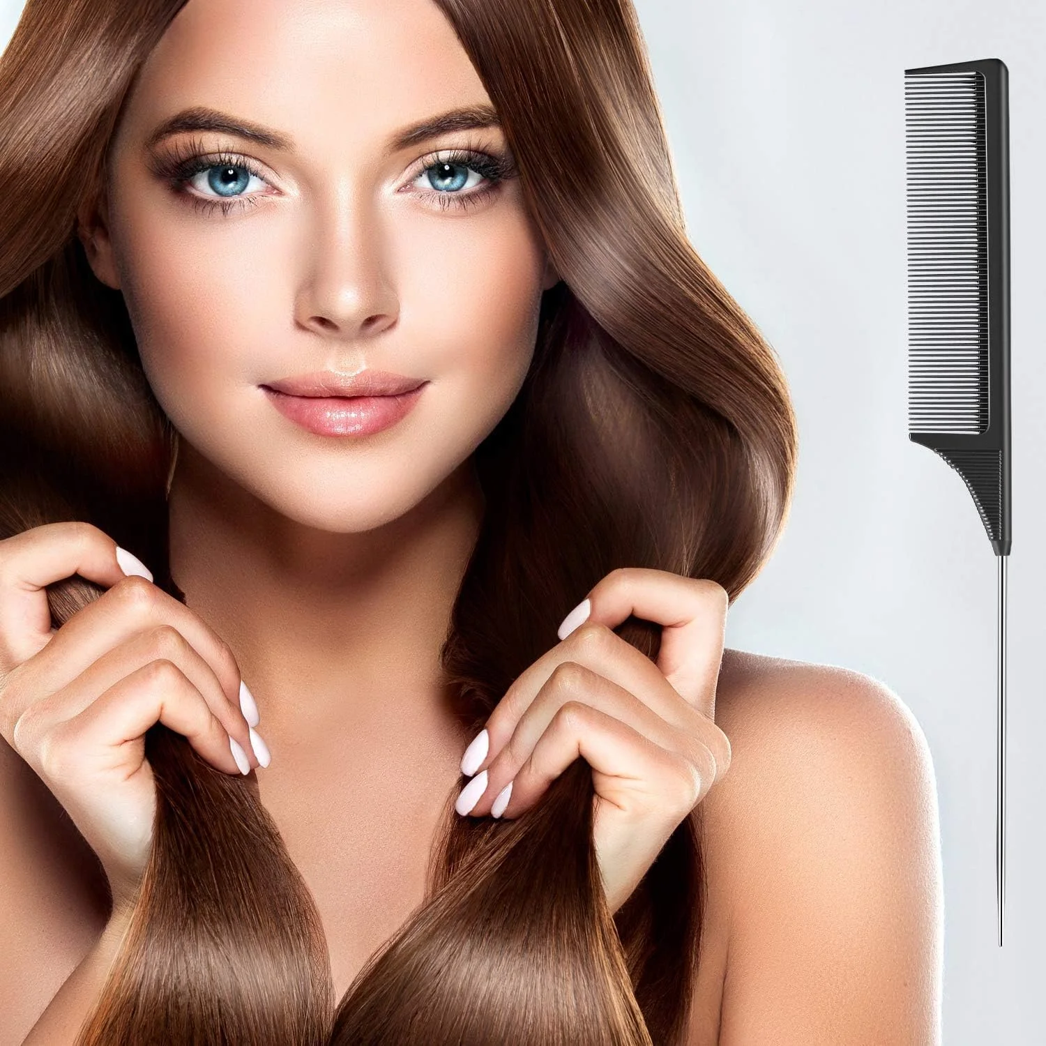 شانه دم موشی میپل، شانه های حالت دهنده و حجم دهنده مو با پین فولادی، مناسب برای استفاده در خانه و سالن های آرایشی، مناسب برای آقایان و بانوان (بسته 4 عددی)