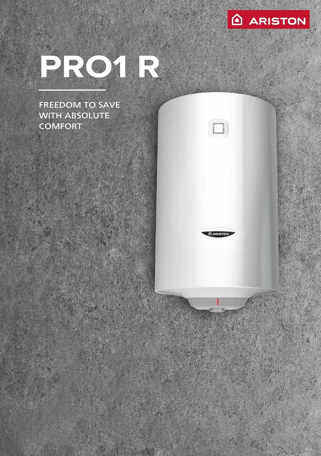Water Heater Ariston Electric Water Heater Made In Italy Horizontal & Vertical Easy Maintenance, External Temperature Regulation, Enameled Steel Tank - KYLAQ (VERTICAL, 50 LTR,PRO-R)