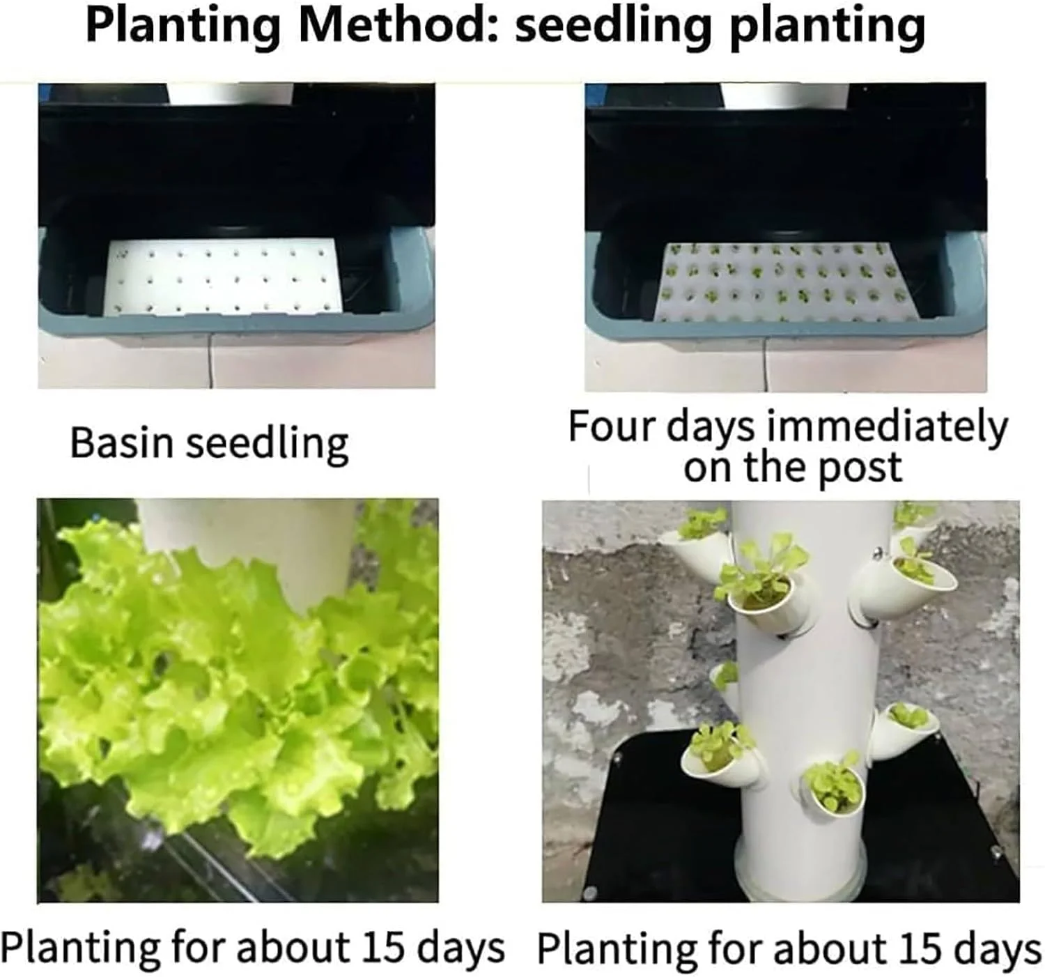 سیستم هیدروپونیک برجی 10 15 20 25 30، سیستم رشد هیدروپونیک باغ عمودی، مخزن آب با ظرفیت بزرگ 10 لیتری، برای گیاهان دارویی، میوه ها، سبزیجات، گل ها، با پمپ آب، 10 سوراخ