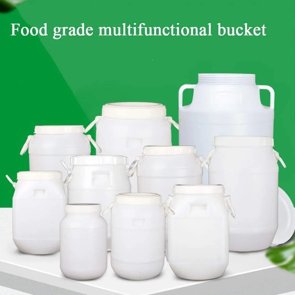 سطل پلاستیکی ذخیره آب خانگی IJHGH، مناسب مواد غذایی، مخزن ذخیره آب ضخیم عمودی با درب، سطل ذخیره سازی عسل/تخمیر با ظرفیت بالا و مهر و موم شده سطل پلاستیکی ذخیره آب خانگی IJHGH، مناسب مواد غذایی، مخزن ذخیره آب ضخیم عمودی با درب، سطل ذخیره سازی عسل/تخمیر با ظرفیت بالا و مهر و موم شده