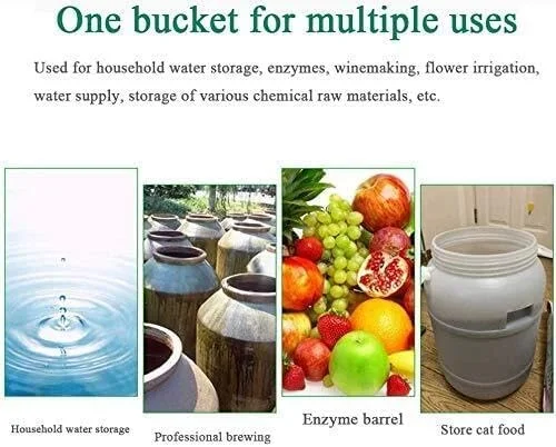 سطل پلاستیکی ذخیره آب خانگی IJHGH، مناسب مواد غذایی، مخزن ذخیره آب ضخیم عمودی با درب، سطل ذخیره سازی عسل/تخمیر با ظرفیت بالا و مهر و موم شده سطل پلاستیکی ذخیره آب خانگی IJHGH، مناسب مواد غذایی، مخزن ذخیره آب ضخیم عمودی با درب، سطل ذخیره سازی عسل/تخمیر با ظرفیت بالا و مهر و موم شده