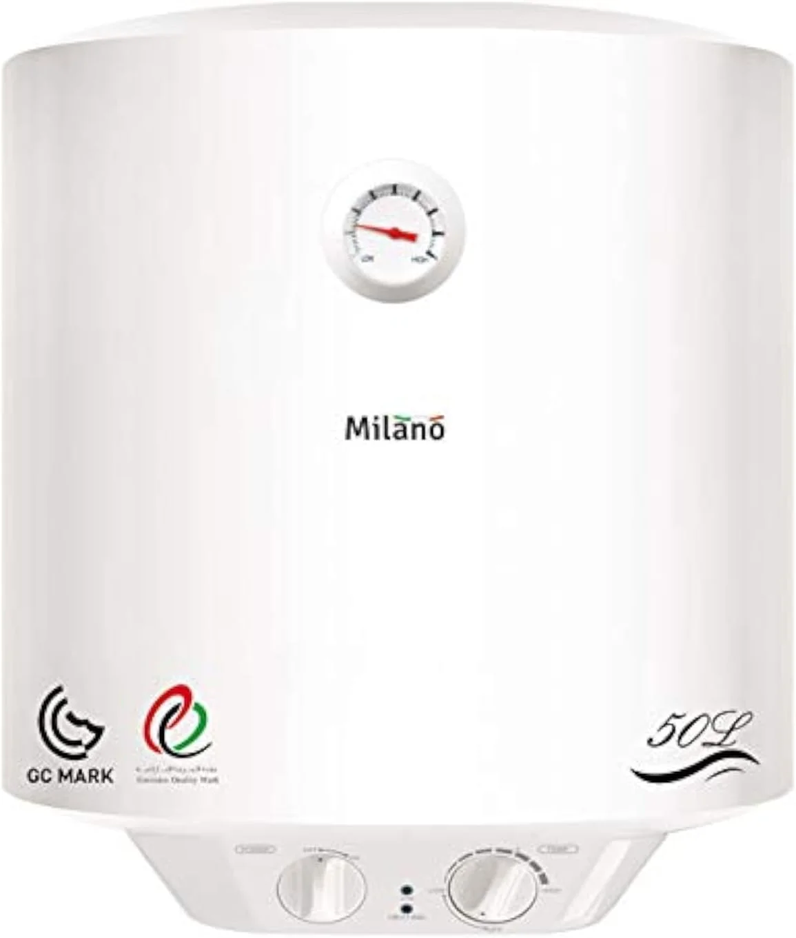 Danube Home Milano Electric Water Heater Vertical, White, 50 Liter - 450 x 558 mm