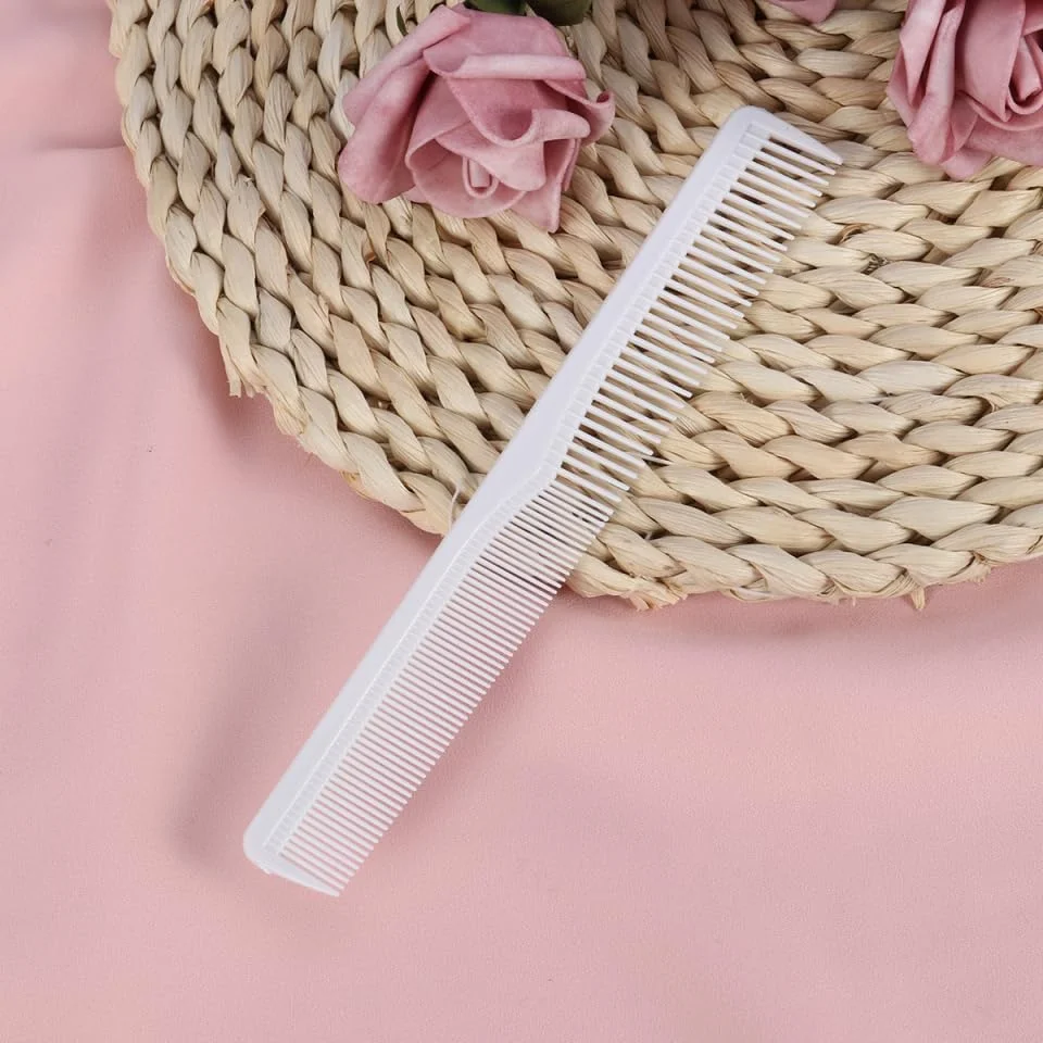 MAGICLULU شانه مردانه غلاف دار، شانه دندانه پهن مردانه، شانه های آرایشگری، شانه دم موشی، ابزار مو، شانه حالت دهنده حرفه ای، قیچی حرفه ای Miss، سفید اصلی