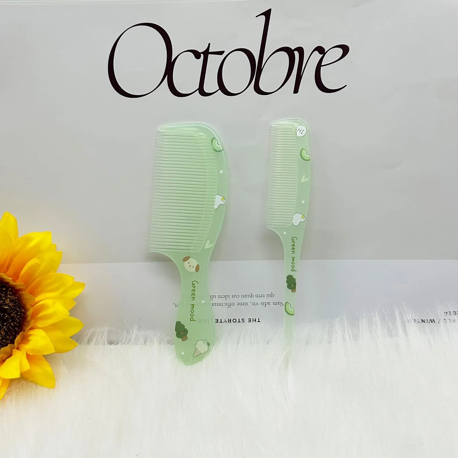 شانه مو کوچک و بامزه Lyaiwever، ست شانه مو مینی 2 عددی برای دختران پسران کودکان، شانه دم موشی دندانه ریز، شانه آرایشگری پلاستیکی ضد الکتریسیته ساکن قابل حمل، هدیه شانه مو برای موهای خیس و خشک