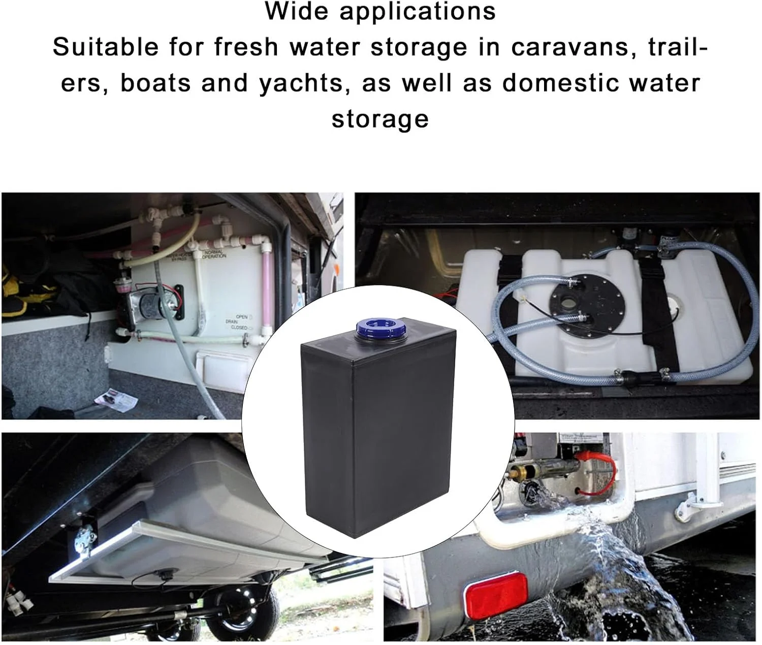 مخزن ذخیره آب RV بریلوکسا، مخزن نگهداری آب شیرین 40 لیتری، مخزن آب درجه غذایی LLDPE، مخزن آب عمودی برای تریلر موتورخانه قایق تفریحی مخزن ذخیره آب RV بریلوکسا، مخزن نگهداری آب شیرین 40 لیتری، مخزن آب درجه غذایی LLDPE، مخزن آب عمودی برای تریلر موتورخانه قایق تفریحی