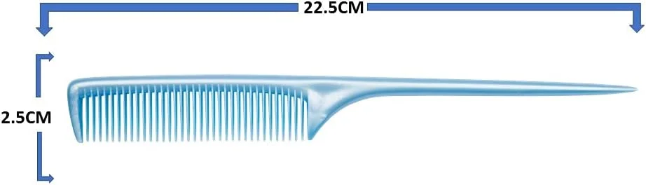 شانه دم باریک LILY با دندانه های متوسط و ظریف، چند رنگ - بسته 3 عددی