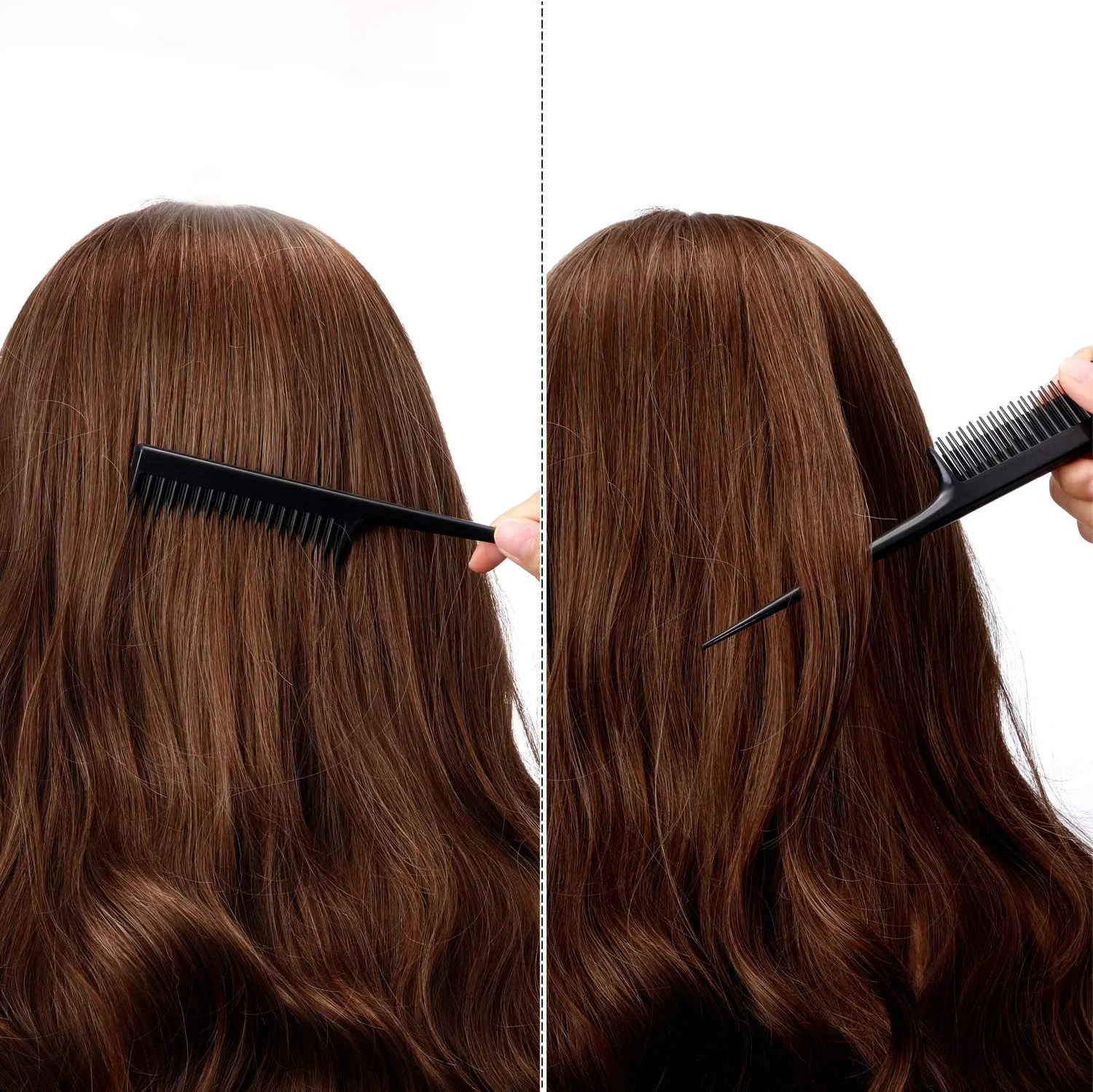 شانه پوش سه تایی Leinuosen، شانه دم موشی زنانه، شانه دم موشی برای لایه بندی و حجم دهی ریشه مو، افزایش حجم و حالت دادن به مو (مشکی) شانه پوش سه تایی Leinuosen، شانه دم موشی زنانه، شانه دم موشی برای لایه بندی و حجم دهی ریشه مو، افزایش حجم و حالت دادن به مو (مشکی)