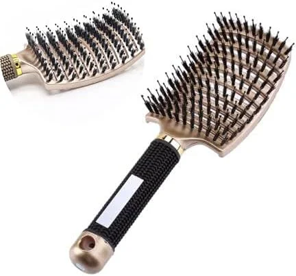 شانه مو Liudan، شانه آرایش مو، شانه دندانه ریز کربنی، مجموعه شانه ضد الکتریسیته ساکن مقاوم در برابر حرارت، شانه نوک تیز آرایش مو (رنگ: طلایی با مو)