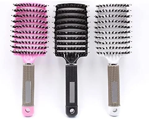 شانه مو Liudan، شانه آرایش مو، شانه دندانه ریز کربنی، مجموعه شانه ضد الکتریسیته ساکن مقاوم در برابر حرارت، شانه نوک تیز آرایش مو (رنگ: طلایی با مو)