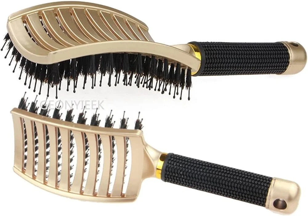 شانه مو Liudan، شانه باز کننده گره مو، شانه جیبی دندانه پهن برای موهای موج دار، مجعد و ضخیم. شانه باز کننده گره مو برای حالت دادن و مرتب کردن مو. شانه آرایش مو (رنگ: مشکی نوع B)