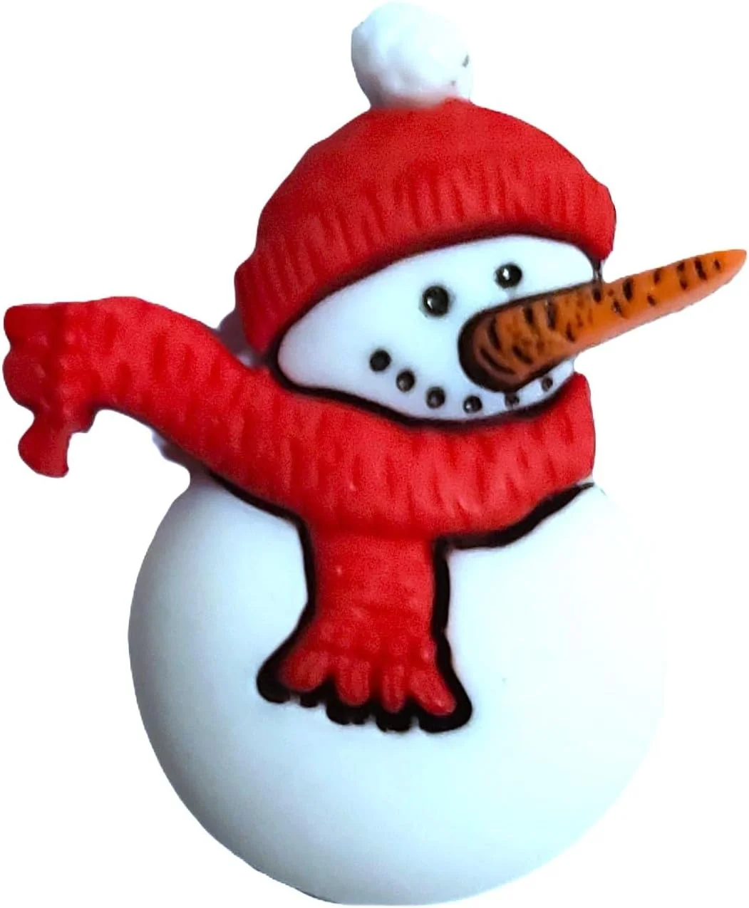 The Holiday Collection by Dress it Up Buttons and Embellishments - 6 Pieces - Snowman with Red Scarf The Holiday Collection by Dress it Up Buttons and Embellishments - 6 Pieces - Snowman with Red Scarf