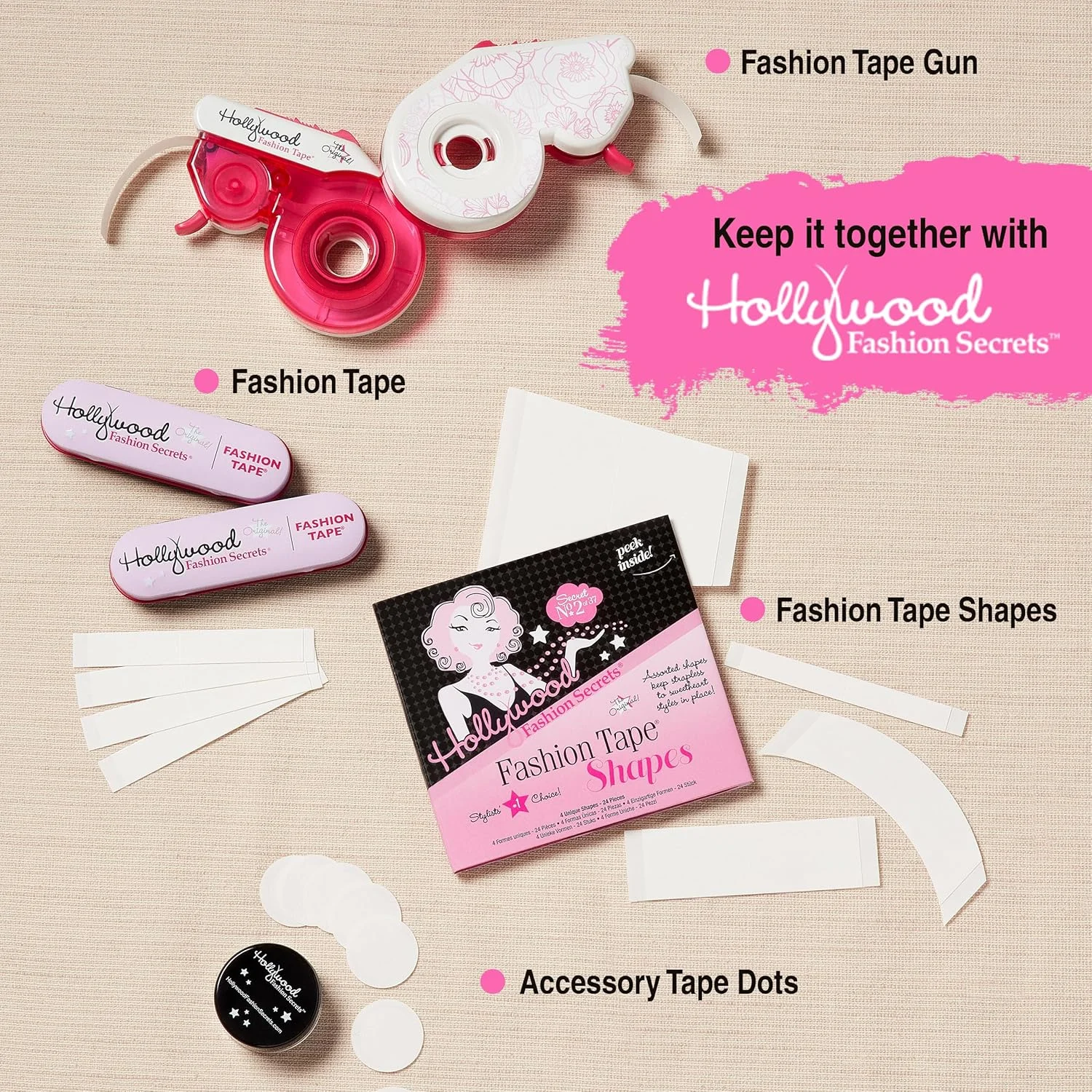 Hollywood Fashion Secrets Temporary Hem Tape, Fabric Friendly Medical-Grade Double-Stick Adhesive Strips - Ideal for Temporary Hemming of Jeans, Jacket Cuffs, Skirts, and Dresses - 18 pcs Hollywood Fashion Secrets Temporary Hem Tape, Fabric Friendly Medical-Grade Double-Stick Adhesive Strips - Ideal for Temporary Hemming of Jeans, Jacket Cuffs, Skirts, and Dresses - 18 pcs