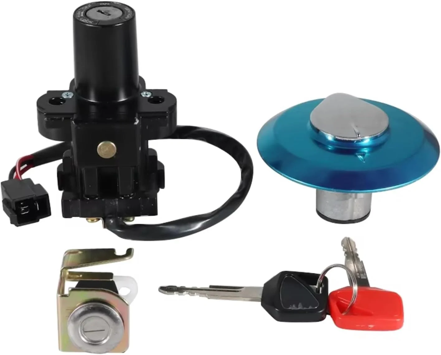 سوئیچ استارت موتور سیکلت سازگار با Xl125v برای Varadero 2001 2002 2003 2004 2005 2006 لوازم جانبی موتور سیکلت درب باک سوئیچ استارت کیت قفل کلید 35100kpc640