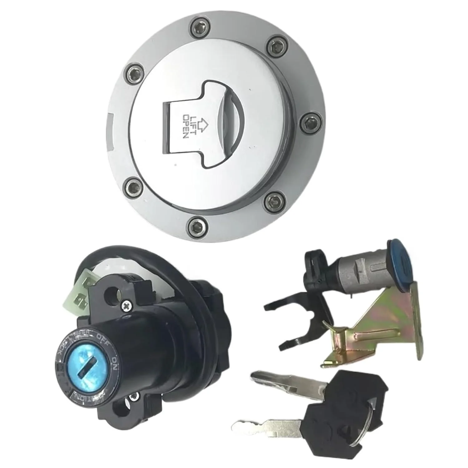 سوئیچ استارت موتور سیکلت سازگار با CBR1000RR 2004 2005 2006 2007 برای CBR1100XX 1999-2006 لوازم جانبی موتور سیکلت کیت قفل درب باک و سوئیچ استارت