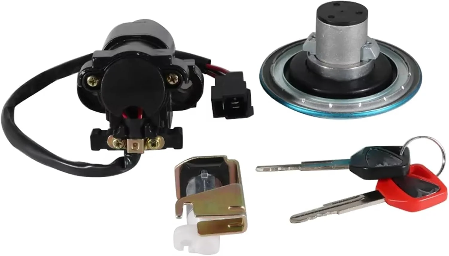 سوئیچ استارت موتور سیکلت سازگار با Xl125v برای Varadero 2001 2002 2003 2004 2005 2006 لوازم جانبی موتور سیکلت درب باک سوئیچ استارت کیت قفل کلید 35100kpc640