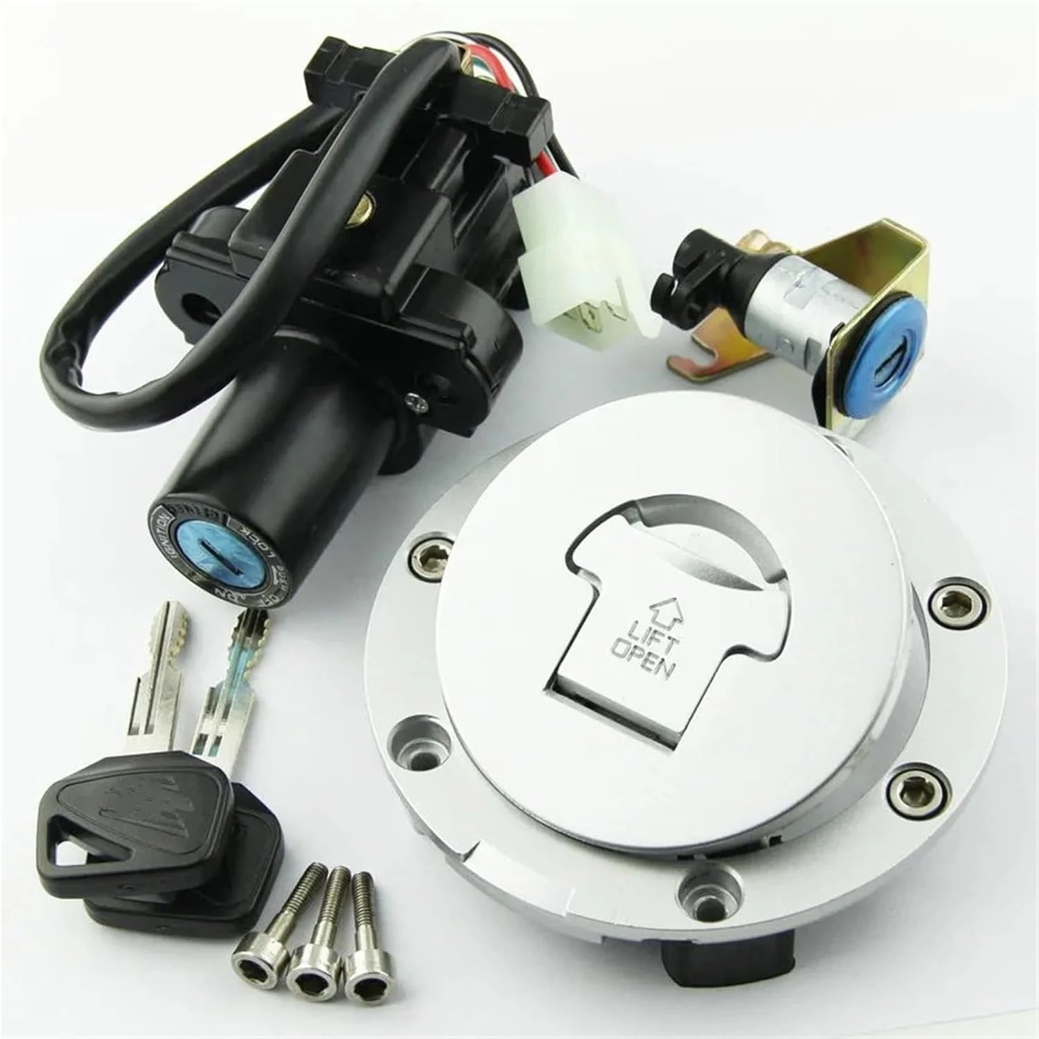 سوئیچ استارت موتور سیکلت سازگار با Vtr1000f برای Firestorm 2001 2002 2003 2004 2005 2006 لوازم جانبی موتور سیکلت قفل سوئیچ استارت به همراه کیت کلید 35010mbbe30