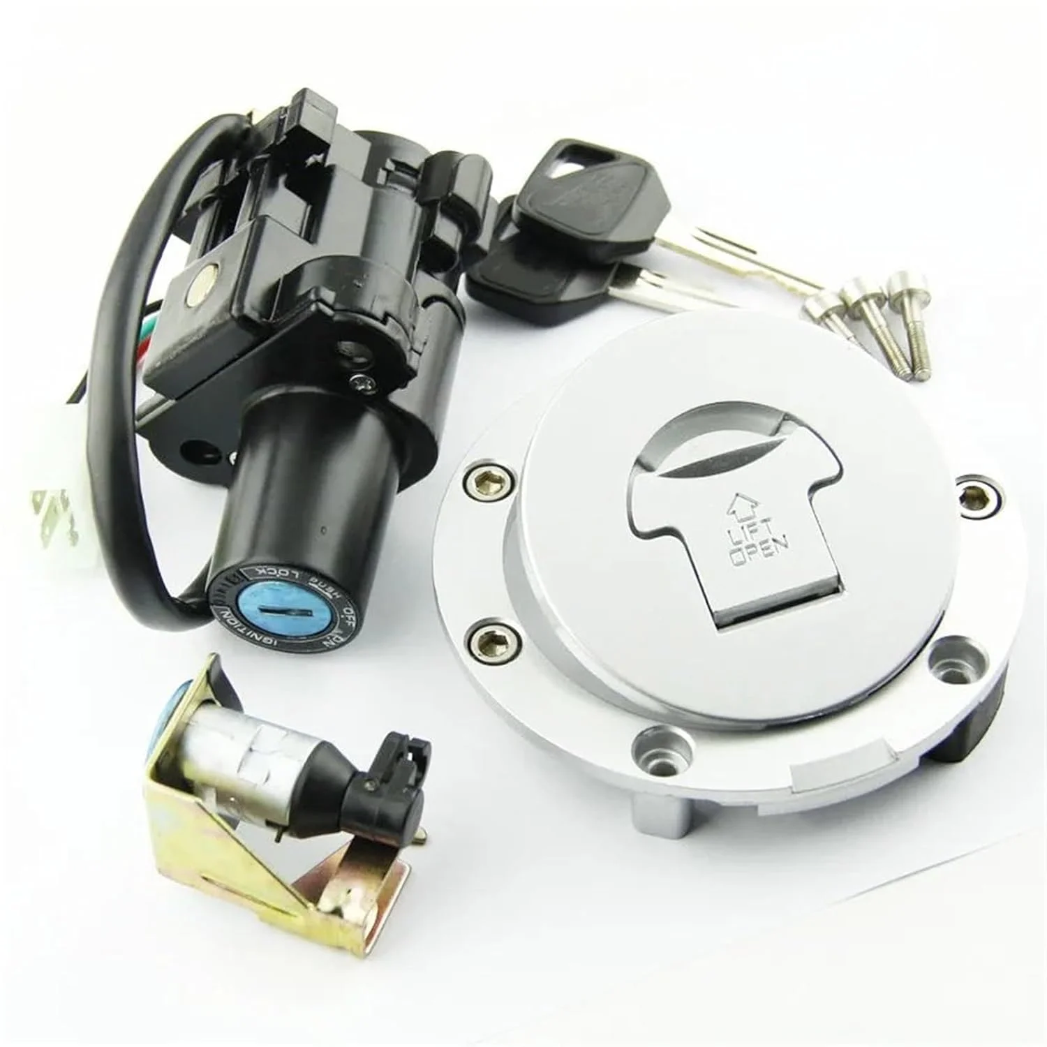 سوئیچ استارت موتور سیکلت سازگار با Vtr1000f برای Firestorm 2001 2002 2003 2004 2005 2006 لوازم جانبی موتور سیکلت قفل سوئیچ استارت به همراه کیت کلید 35010mbbe30