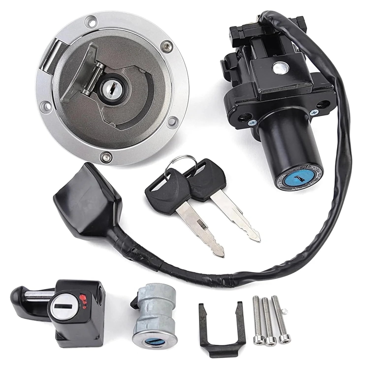 سوئیچ استارت موتور سیکلت سازگار با Crf250 برای Crf250rl برای Rally 2017 2018 2019 2020 لوازم جانبی موتور سیکلت کیت قفل درب باک بنزین 35010kzzj00