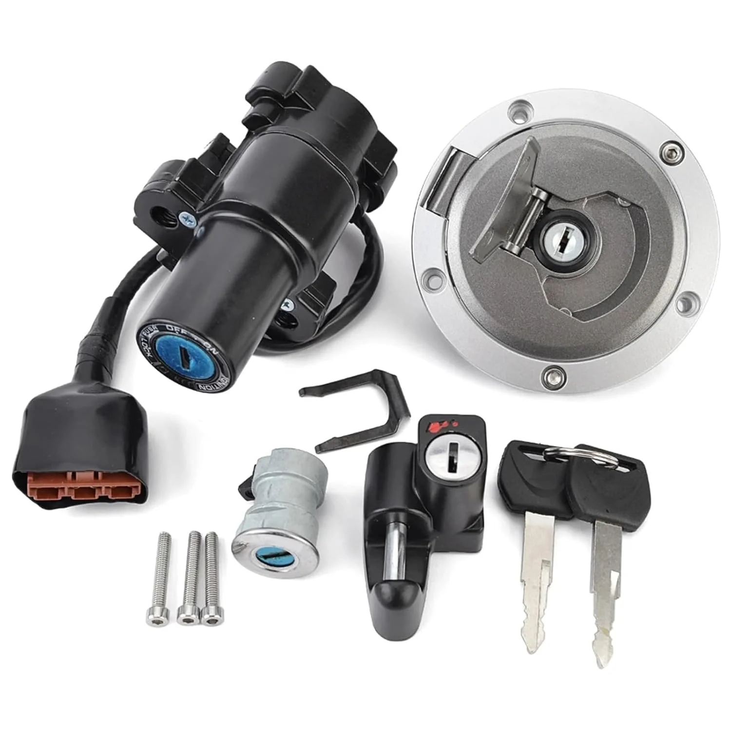 سوئیچ استارت موتور سیکلت سازگار با Crf250 برای Crf250rl برای Rally 2017 2018 2019 2020 لوازم جانبی موتور سیکلت کیت قفل درب باک بنزین 35010kzzj00