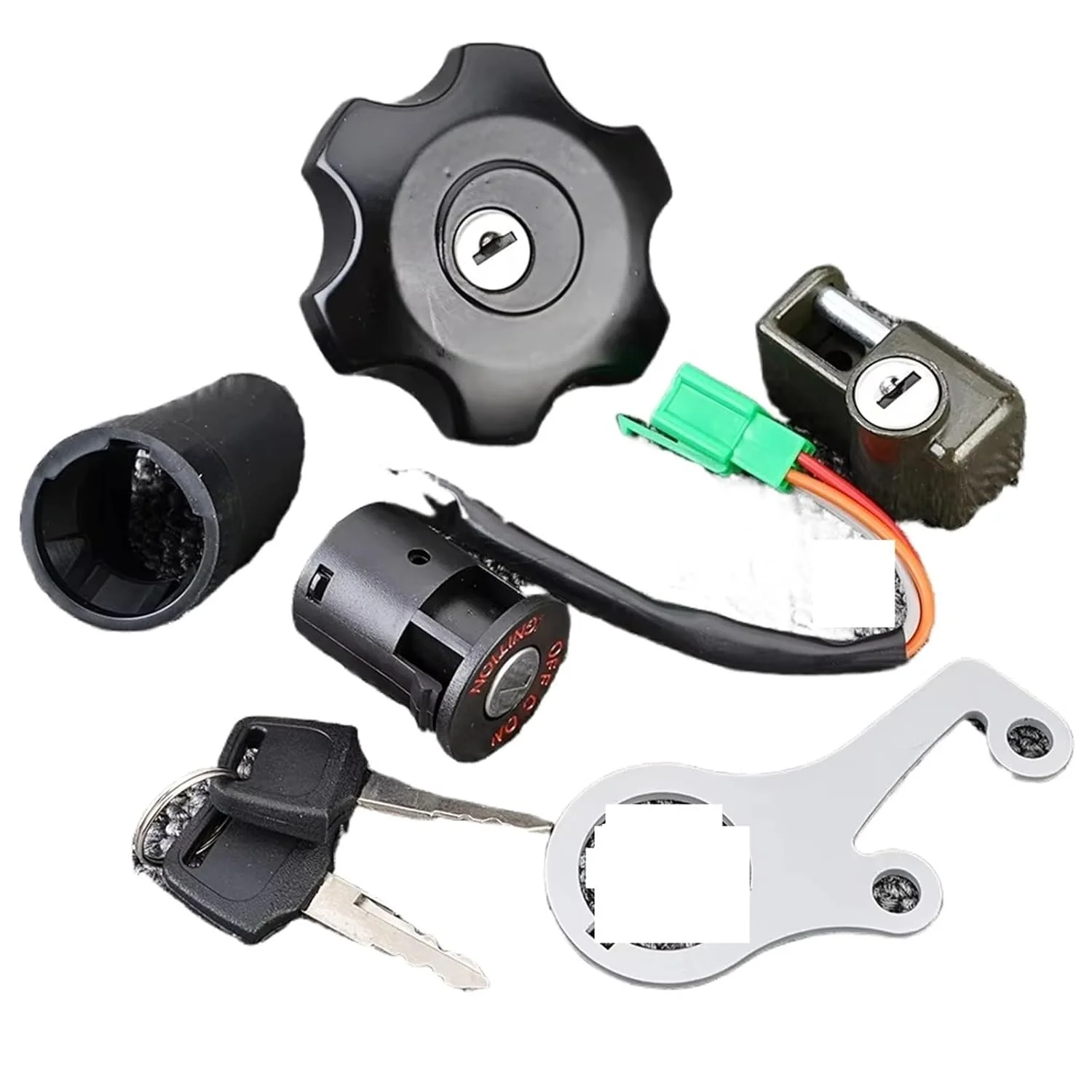 کلید استارت موتور سیکلت سازگار با سوزوکی برای Drz400 و Drz400sm مدل 2010-2019، لوازم جانبی موتور سیکلت، سوئیچ استارت، درب باک بنزین، کیت قفل کلید 3710129811