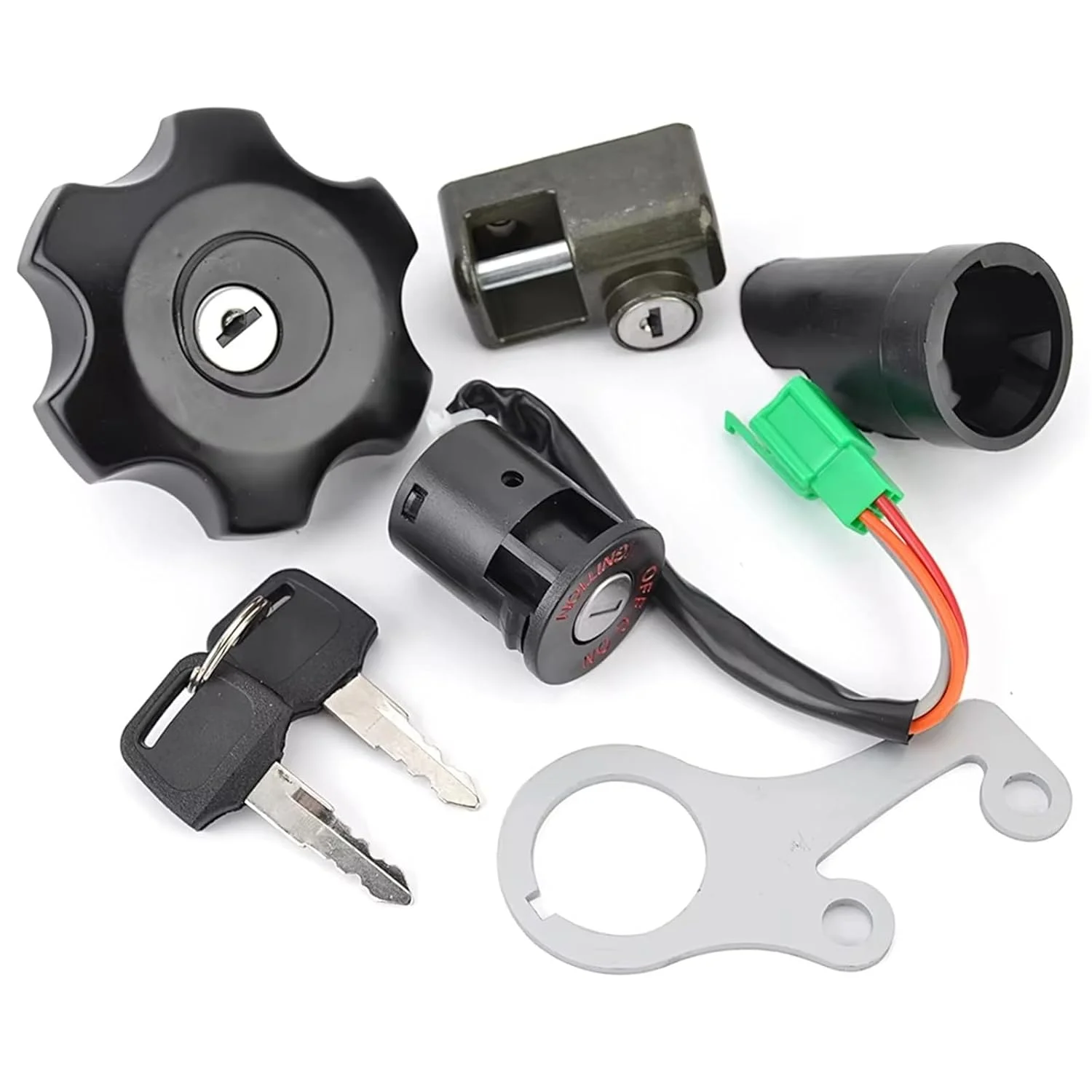 کلید استارت موتور سیکلت سازگار با سوزوکی برای Drz400 و Drz400sm مدل 2010-2019، لوازم جانبی موتور سیکلت، سوئیچ استارت، درب باک بنزین، کیت قفل کلید 3710129811